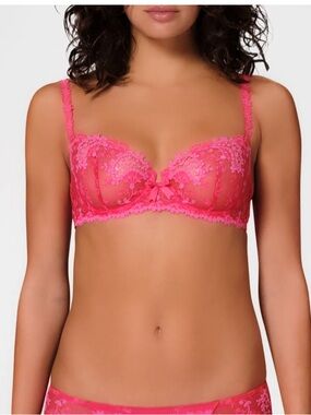 La Perla Demi All Lace Balconette In Fabulous Pink 32/34 C